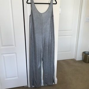 NWT ZARA Metallic Silver Jumpsuit